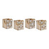 Snowflake Lantern (Set Of 4) 14"H Wood Image 3