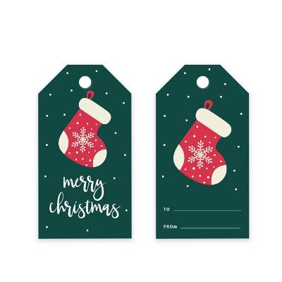 Snowflake Stocking Christmas To/From Tag Image 3