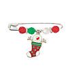 Snowman Stocking Beaded Charm Pin Craft Kit - Makes 12 Image 1