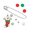 Snowman Stocking Beaded Charm Pin Craft Kit - Makes 12 Image 1