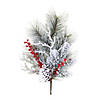 Snowy Pine With Berry Spray (Set Of 2) 20"H Pvc Image 1