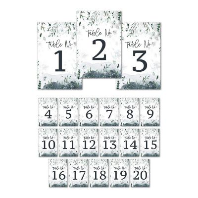 Snowy Woodland Table Numbers 1 20 Image 1