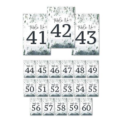 Snowy Woodland Table Numbers 41 60 Image 1