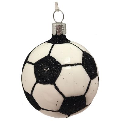 Soccer Ball Czech Glass Christmas Tree Ornament Sports Decoration Football Image 1