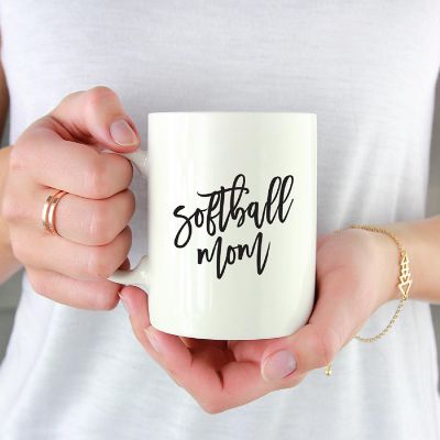 Softball Mom Ceramic Mug Image 1