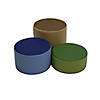 SoftScape 15" Round Ottomans, Earth Tone 3-Piece Image 1