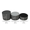 SoftScape 15" Round Ottomans, Gray 3-Piece Image 4