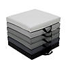 SoftScape 15" Square Floor Cushions, 6-Piece - Gray/Light Gray Image 1