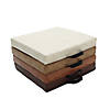 SoftScape 15" Square Floor Cushions Distressed, 4-Piece - Distressed Assorted Image 2