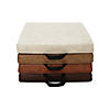 SoftScape 15" Square Floor Cushions Distressed, 4-Piece - Distressed Assorted Image 4