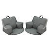 SoftScape Relax N Read Bean Bag Chair Plus, 2-Pack - Gray/Light Gray Image 1