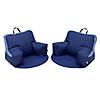 SoftScape Relax N Read Bean Bag Chair Plus, 2-Pack - Navy/Powder Blue Image 1