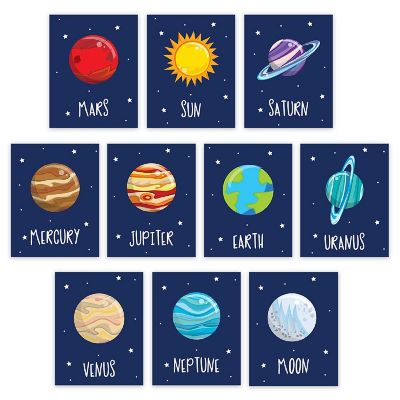 Solar System Space Art 10Pk 8.5x11in Image 1