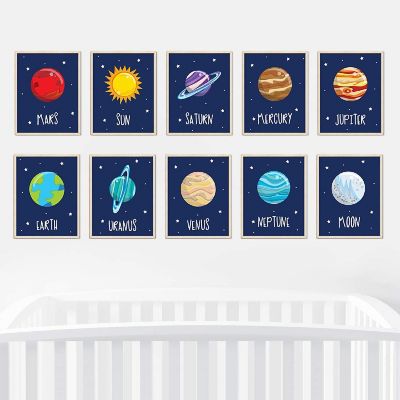 Solar System Space Art 10Pk 8.5x11in Image 1