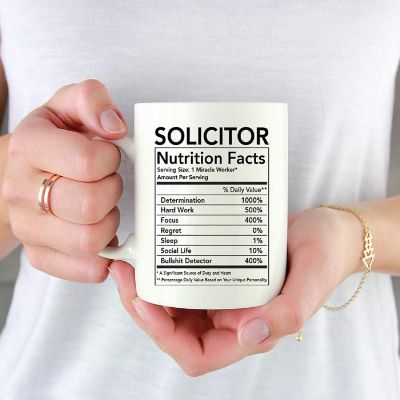 Solicitor Nutritional Facts Coffee Mug Image 1