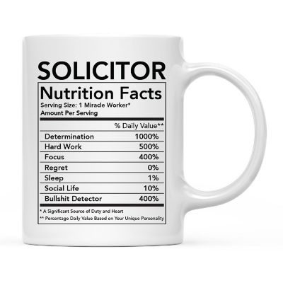 Solicitor Nutritional Facts Coffee Mug Image 2