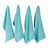 Solid Aqua Waffle Terry Dishtowel (Set Of 4) Image 1