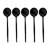 Solid Black Moderno Disposable Plastic Dessert Spoons (180 Spoons) Image 1