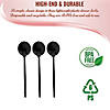 Solid Black Moderno Disposable Plastic Dessert Spoons (180 Spoons) Image 2