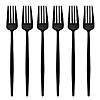 Solid Black Moderno Disposable Plastic Dinner Forks (180 Forks) Image 1