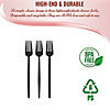 Solid Black Moderno Disposable Plastic Dinner Forks (180 Forks) Image 2