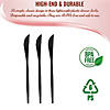 Solid Black Moderno Disposable Plastic Dinner Knives (180 Knives) Image 2
