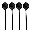Solid Black Moderno Disposable Plastic Dinner Spoons (180 Spoons) Image 1