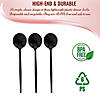 Solid Black Moderno Disposable Plastic Dinner Spoons (180 Spoons) Image 2