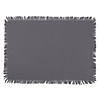 Solid Gray Heavyweight Fringed Placemat (Set Of 6) Image 2