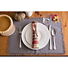 Solid Gray Heavyweight Fringed Placemat (Set Of 6) Image 4