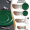 Solid Green Holiday Round Disposable Plastic Dinnerware Value Set (40 Settings) Image 1