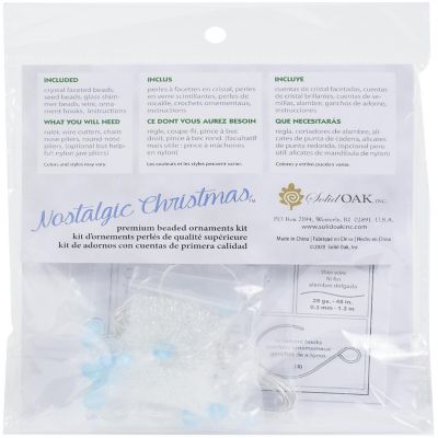 Solid Oak Nostalgic Christmas Beaded Crystal Ornament Kit-Shimmer Icicles Makes 4 Image 1