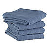 Solid Stonewash Blue Windowpane Terry Dishtowel 4 Piece Image 2