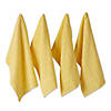 Solid Yellow Windowpane Terry Dishtowel 4 Piece Image 1