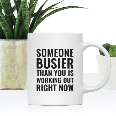 Someone Is Working Out Ceramic Mug Image 1