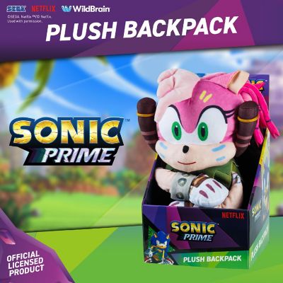 Sonic Prime: 15" Plush Backpack - Thorn Rose - Kids Backpack,Ages 3+ Image 1