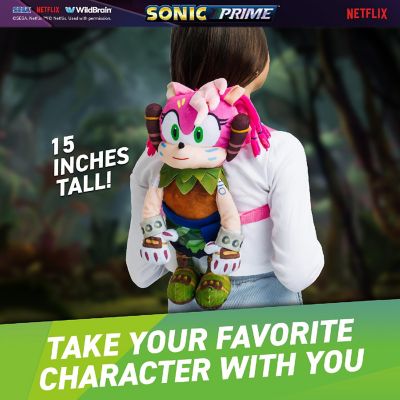Sonic Prime: 15" Plush Backpack - Thorn Rose - Kids Backpack,Ages 3+ Image 3