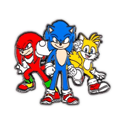 Sonic The Hedgehog 3 Character Trio Enamel Pin Image 1