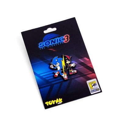Sonic The Hedgehog 3 Sonic and Shadow Enamel Pin Image 1
