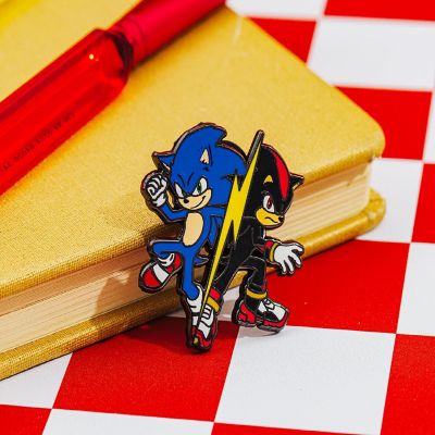 Sonic The Hedgehog 3 Sonic and Shadow Enamel Pin Image 2