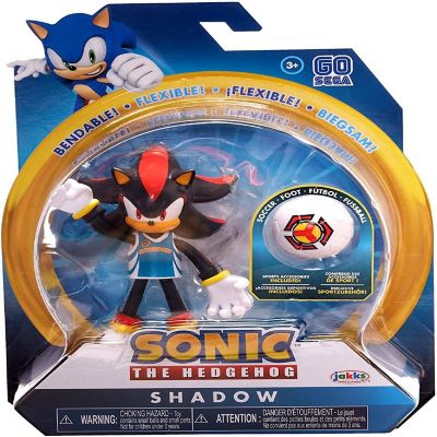 Sonic the Hedgehog 4 Inch Bendable Figure  Rugby Shadow Image 1