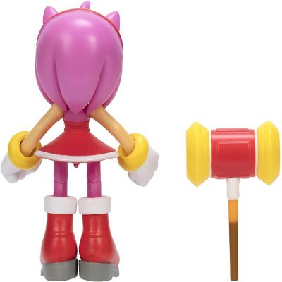 Sonic the Hedgehog 4 Inch Figure  Modern Amy with Hammer Image 1