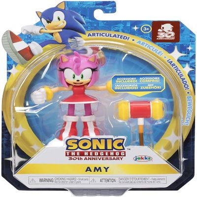 Sonic the Hedgehog 4 Inch Figure  Modern Amy with Hammer Image 2