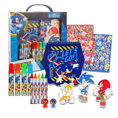 Sonic The Hedgehog Art Set  Notebook, Crayons, Markers, More Image 1