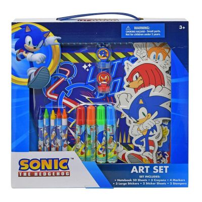 Sonic The Hedgehog Art Set  Notebook, Crayons, Markers, More Image 1