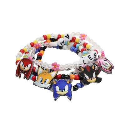 Sonic The Hedgehog Characters 5-Piece Stretchy Beaded Bracelet Set Image 1