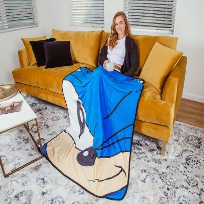 Sonic the Hedgehog Face Fleece Throw Blanket  45 x 60 Inches Image 3