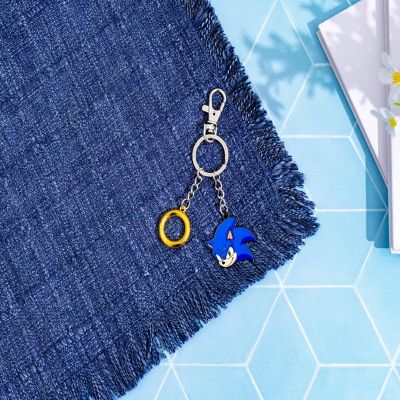 Sonic The Hedgehog Sonic and Ring Charms Keychain Image 3