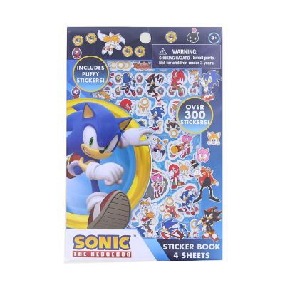 Sonic the Hedgehog Sticker Book  4 Sheets  Over 300 Stickers Image 1