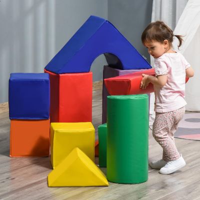 Soozier 11 Piece Kids Crawl and Climb Activity Play Set Toddler Soft Foam Structure for Climbing Crawling Sliding Indoor Active Play for Babies Image 1